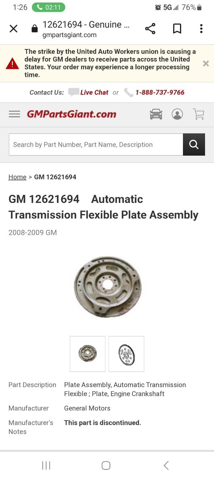 12621694, Plate GM part