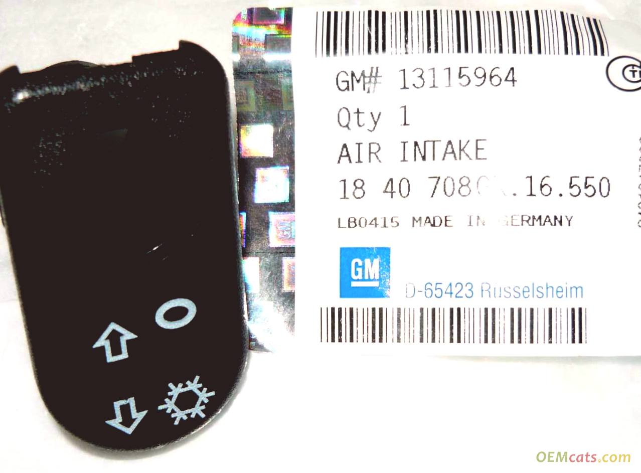 13115964, Guide, air, outlet, glove box GM part