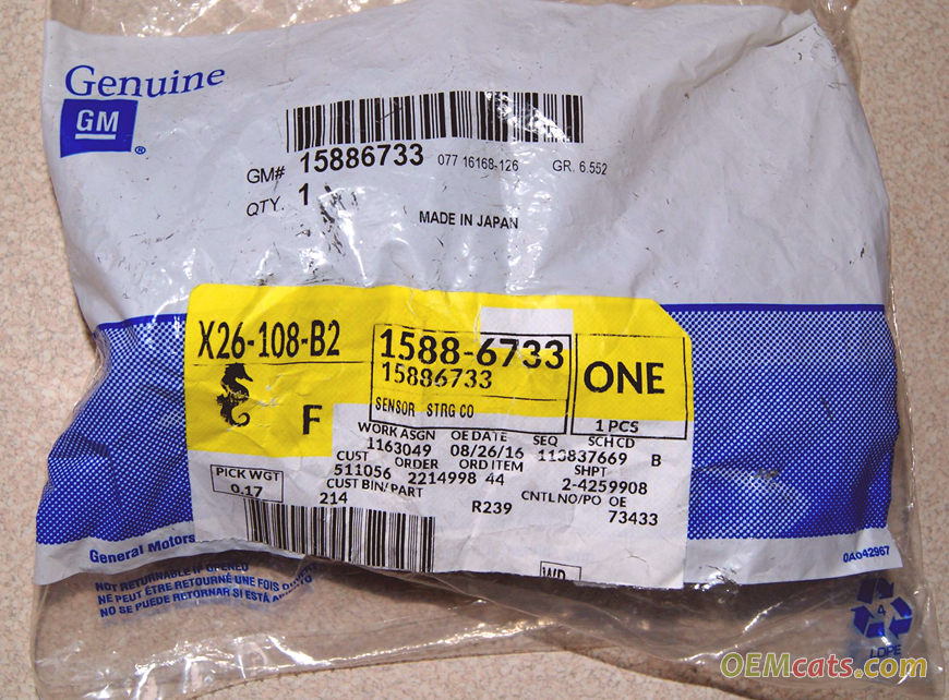 GM 15886733 Sensor Genuine OEM Part Photos