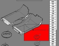 GM genuine OEM part 90431291 Clip, upper part, protective mat fixing, anthracite