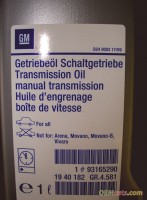 93165290 Oil, transmission, bot 402, 1 litre